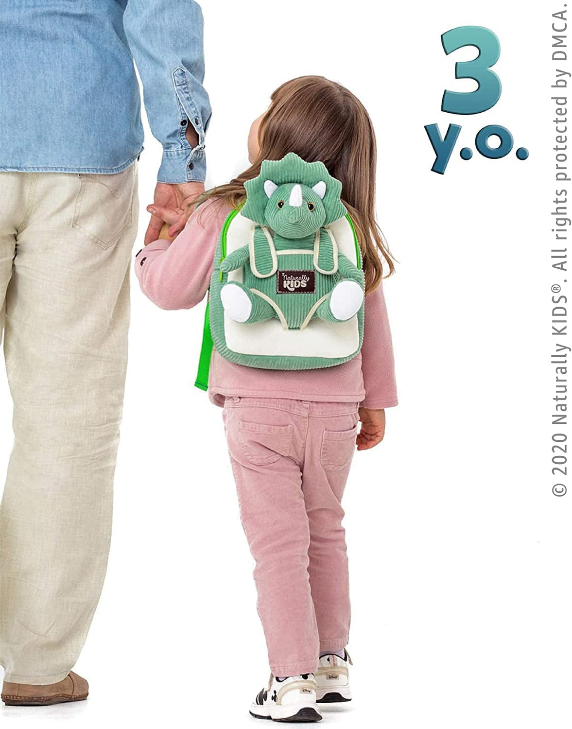 Charming Green Triceratops Plush Backpack for Toddlers - Perfect Dinosaur Gift for Kids Ages 3-5!