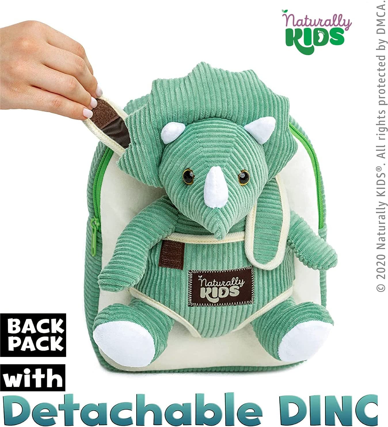 Charming Green Triceratops Plush Backpack for Toddlers - Perfect Dinosaur Gift for Kids Ages 3-5!